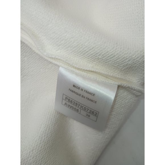 Chanel Women's Cream Cotton Gold CC Button Sweater Size 36 FR P55397K07252 - Picture 7 of 8